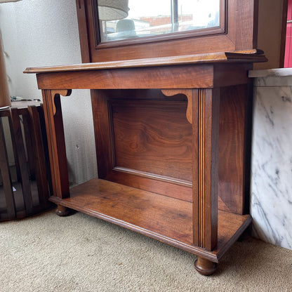 Eastlake Style Entry Table & Mirror w/ Floral Details UNIQUE FINDS