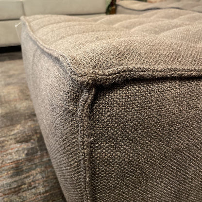 Ethnicraft Dark Grey Tufted Ottoman