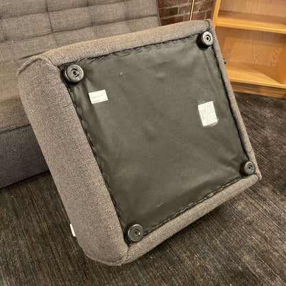 Ethnicraft Dark Grey Tufted Ottoman