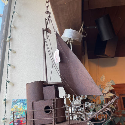 Metal Ship Sculpture by Andrew Moritz