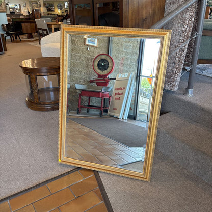 Gold Frame Beveled Mirror