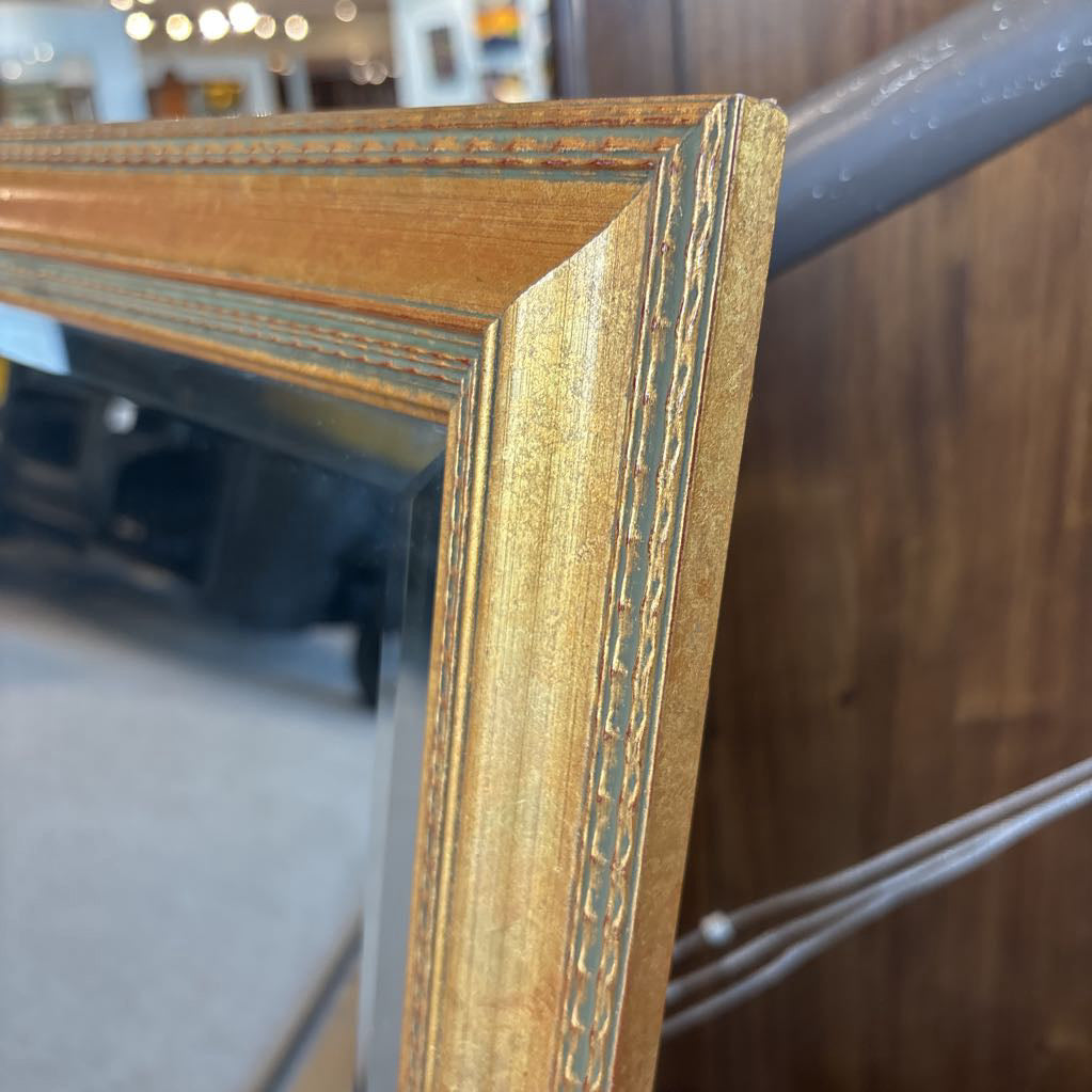 Gold Frame Beveled Mirror