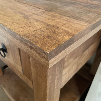 Solid Light Wood End Table/Nightstand