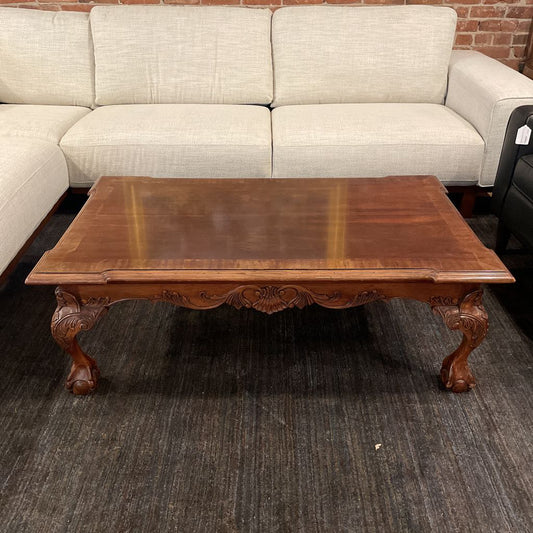 Rectangular Wooden Coffee Table with Claw and Ball Feet C COFFEE TABLES