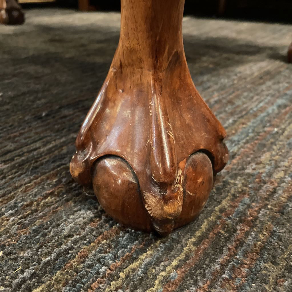 Rectangular Wooden Coffee Table with Claw and Ball Feet