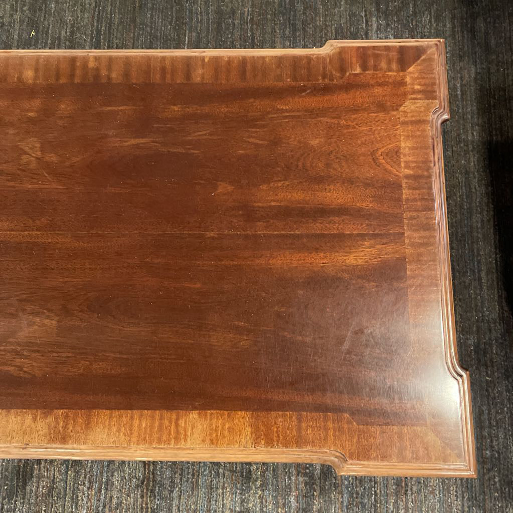 Rectangular Wooden Coffee Table with Claw and Ball Feet