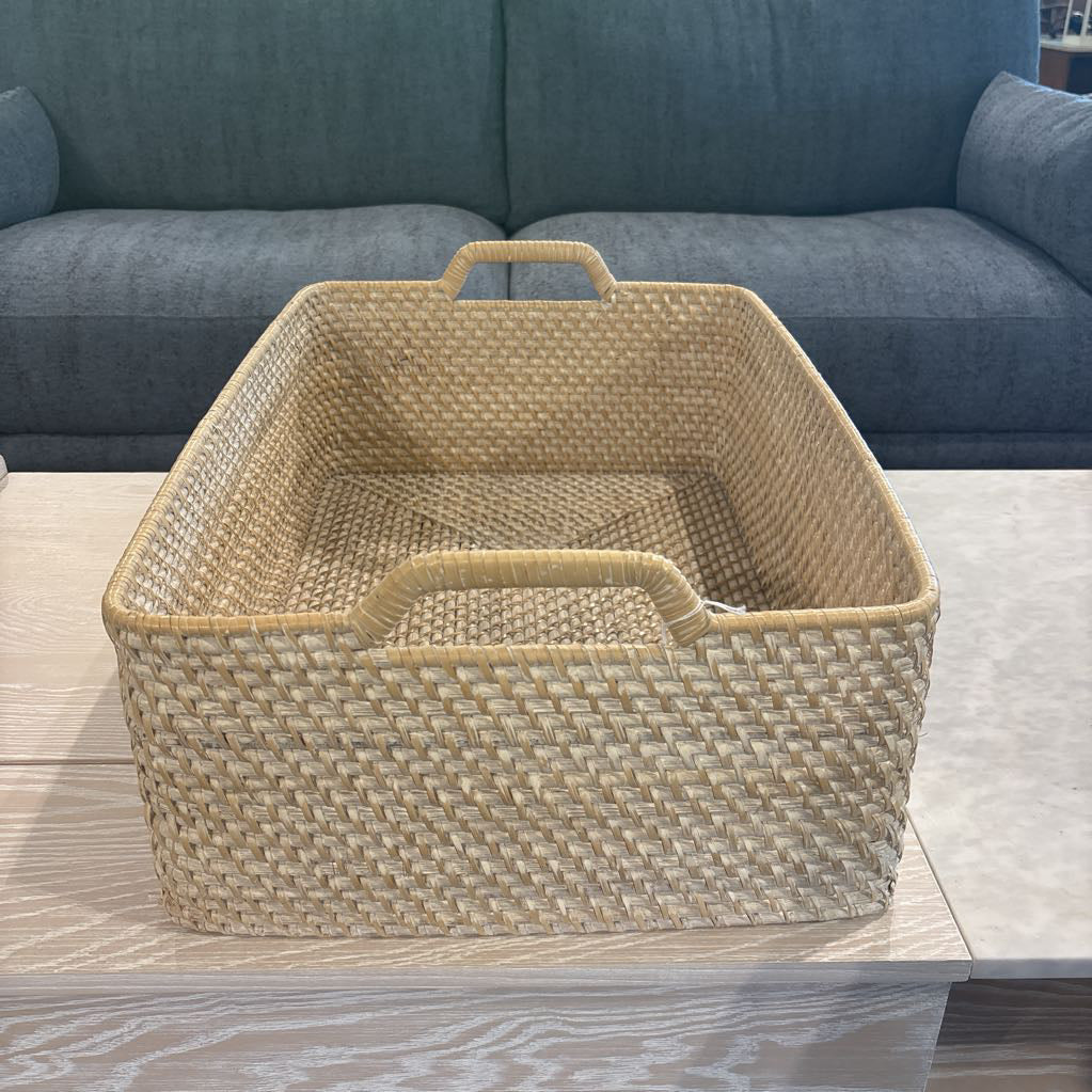 Large Handled West Elm Basket UNCATEGORIZED