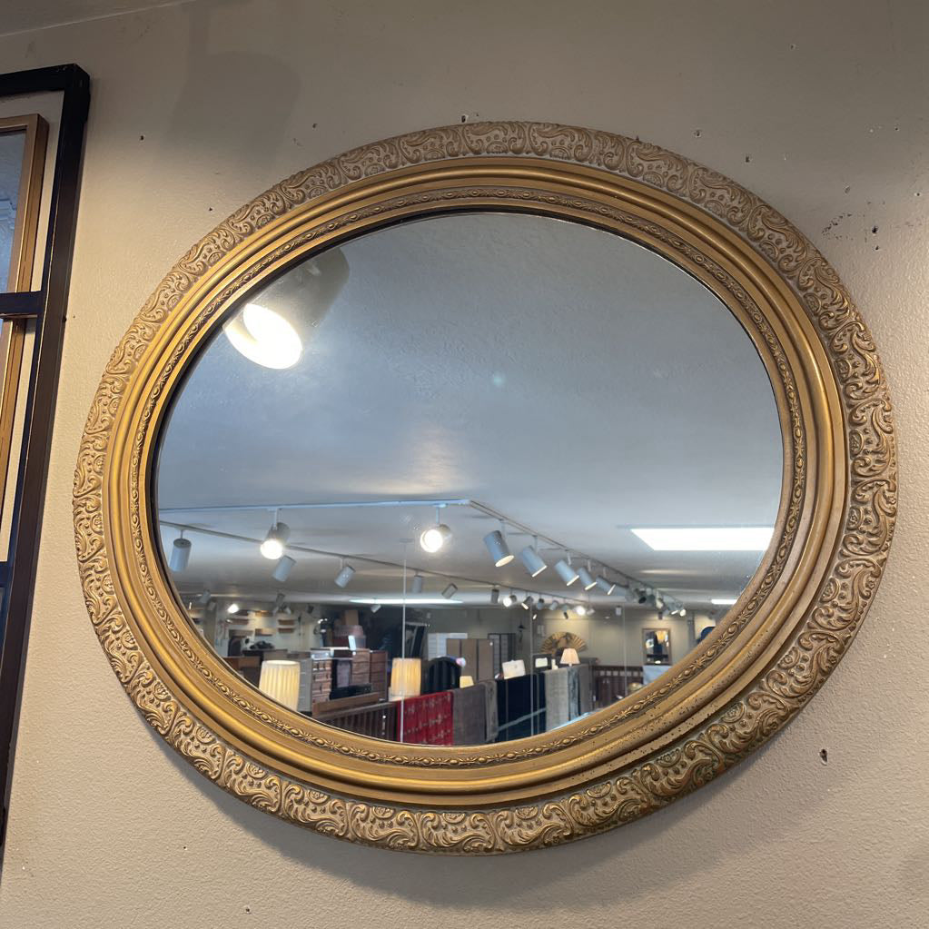 Gilded Oval Wall Mirror C MIRRORS