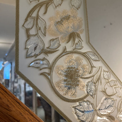Octagon Mirror with Floral Detail