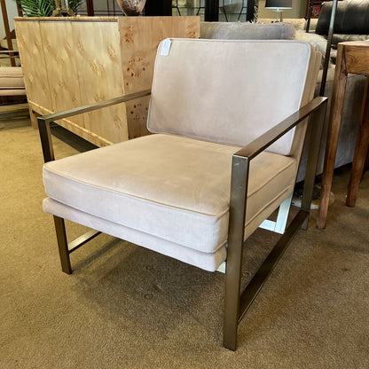 Dusty Pink West Elm Accent Chair w Gold Arms U ACCENT CHAIRS