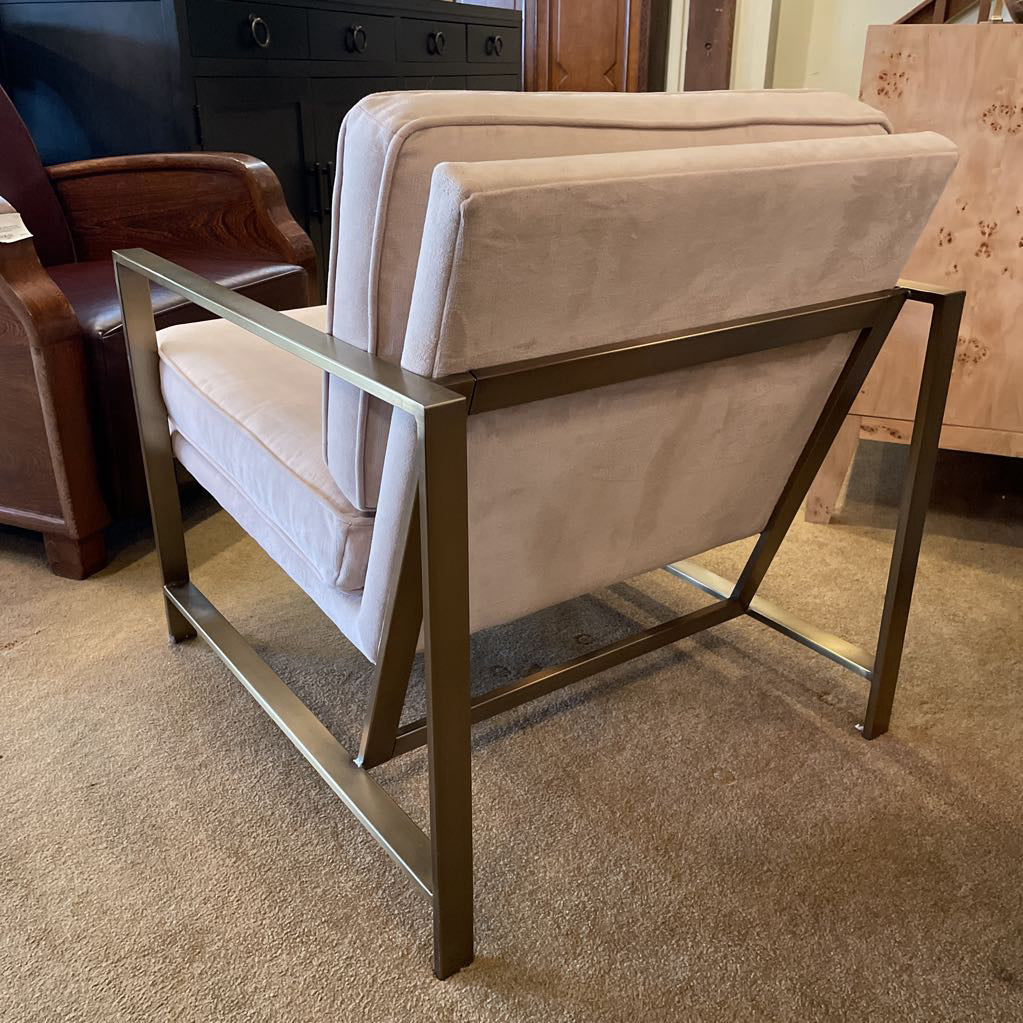 Dusty Pink West Elm Accent Chair w Gold Arms U ACCENT CHAIRS