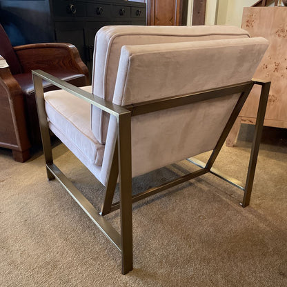 Dusty Pink West Elm Accent Chair w Gold Arms U ACCENT CHAIRS
