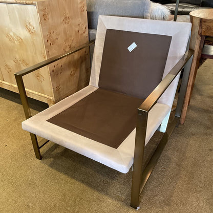 Dusty Pink West Elm Accent Chair w Gold Arms U ACCENT CHAIRS