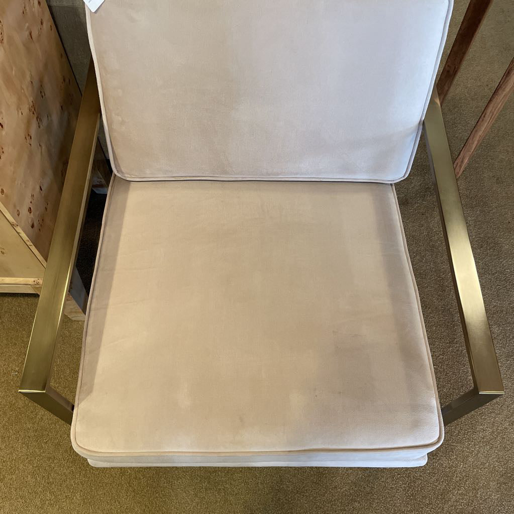 Dusty Pink West Elm Accent Chair w Gold Arms U ACCENT CHAIRS