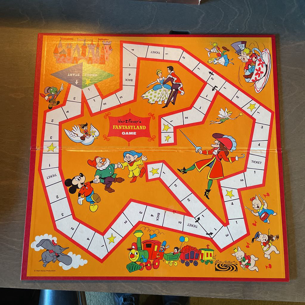 Vintage Disney Fantasyland Game(green box with Disney Characters) UNIQUE FINDS