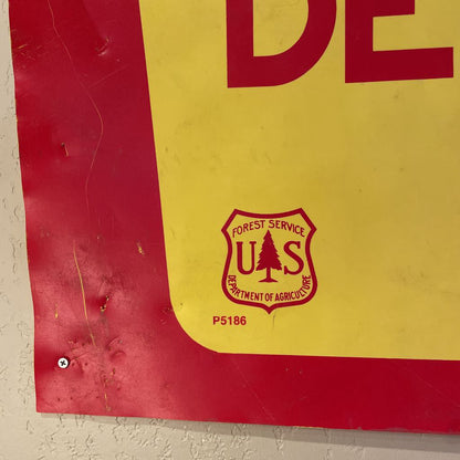 BIG Red & Yellow Forest Service Campfire Safety Banner