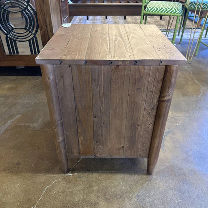 Slatted Front Pine Nightstand