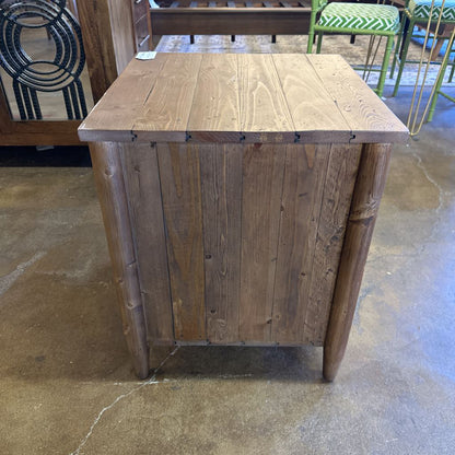 Slatted Front Pine Nightstand