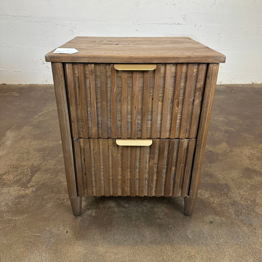 Slatted Front Pine Nightstand C NIGHTSTANDS