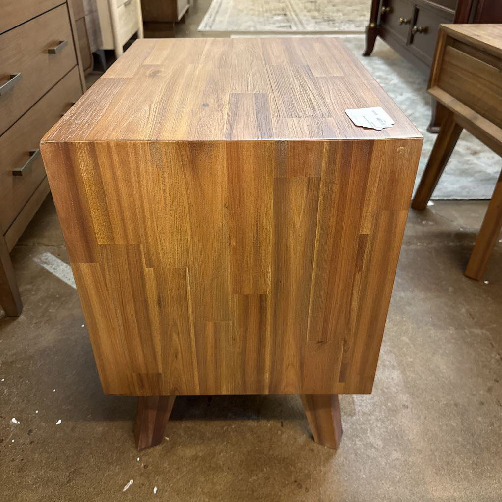 Brushed Pecan 2 Drawer Nightstand C NIGHTSTANDS