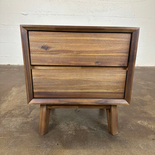 Brushed Pecan 2 Drawer Nightstand C NIGHTSTANDS