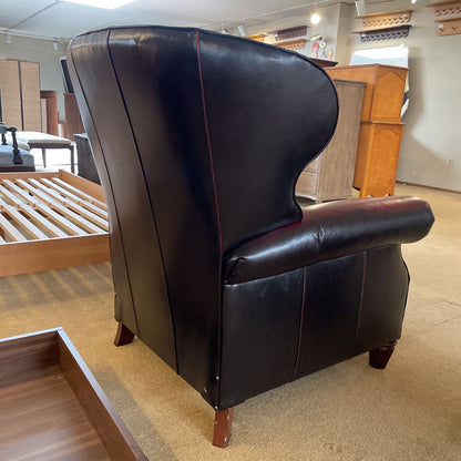 James Leather Wingback Recliner
