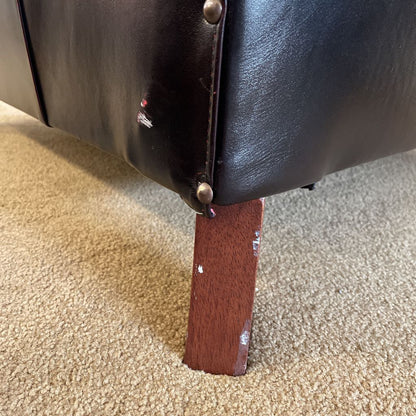 James Leather Wingback Recliner