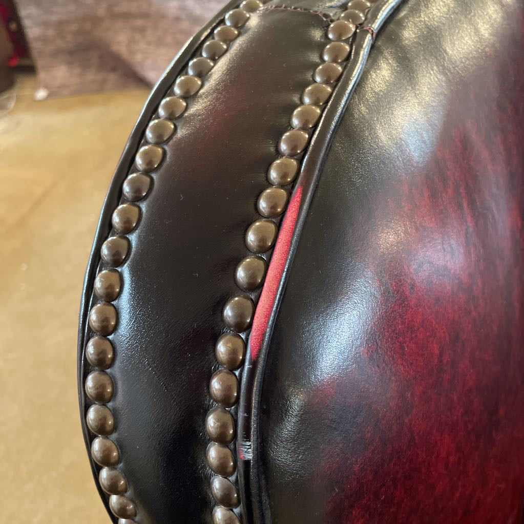 James Leather Wingback Recliner