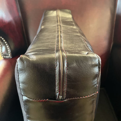 James Leather Wingback Recliner