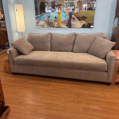 Grey Fabric Bench Seat Sofa