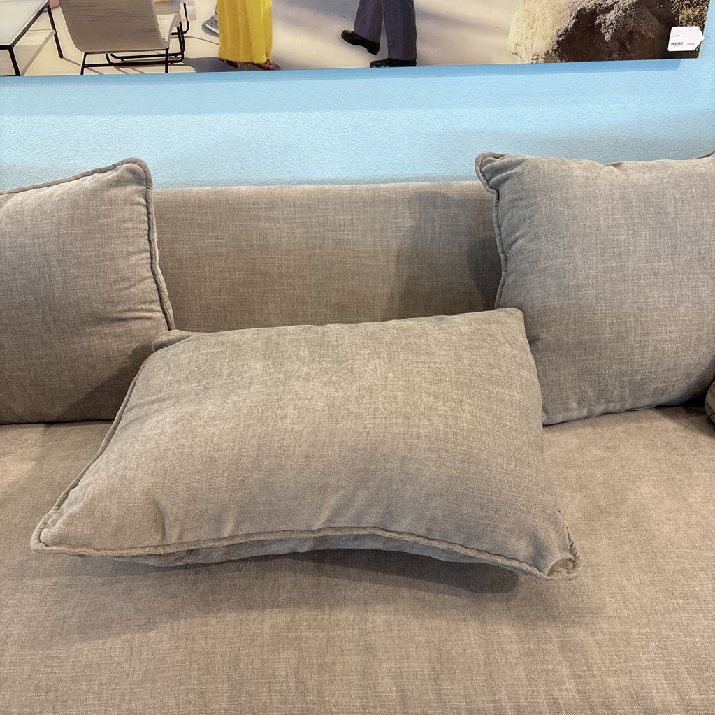 Grey Fabric Bench Seat Sofa