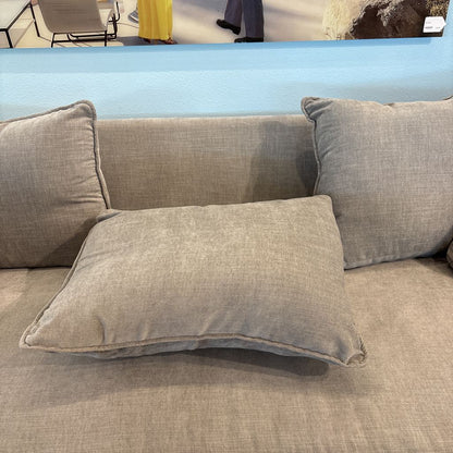 Grey Fabric Bench Seat Sofa