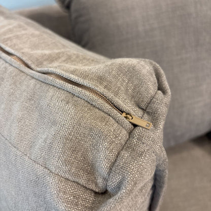 Grey Fabric Bench Seat Sofa