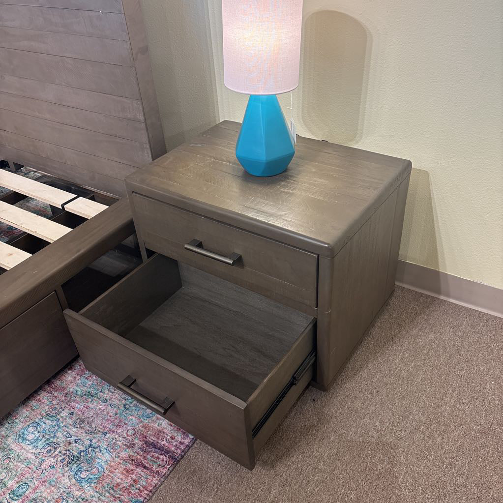 Solid Wood Rustic Nightstand w/ USB C NIGHTSTANDS