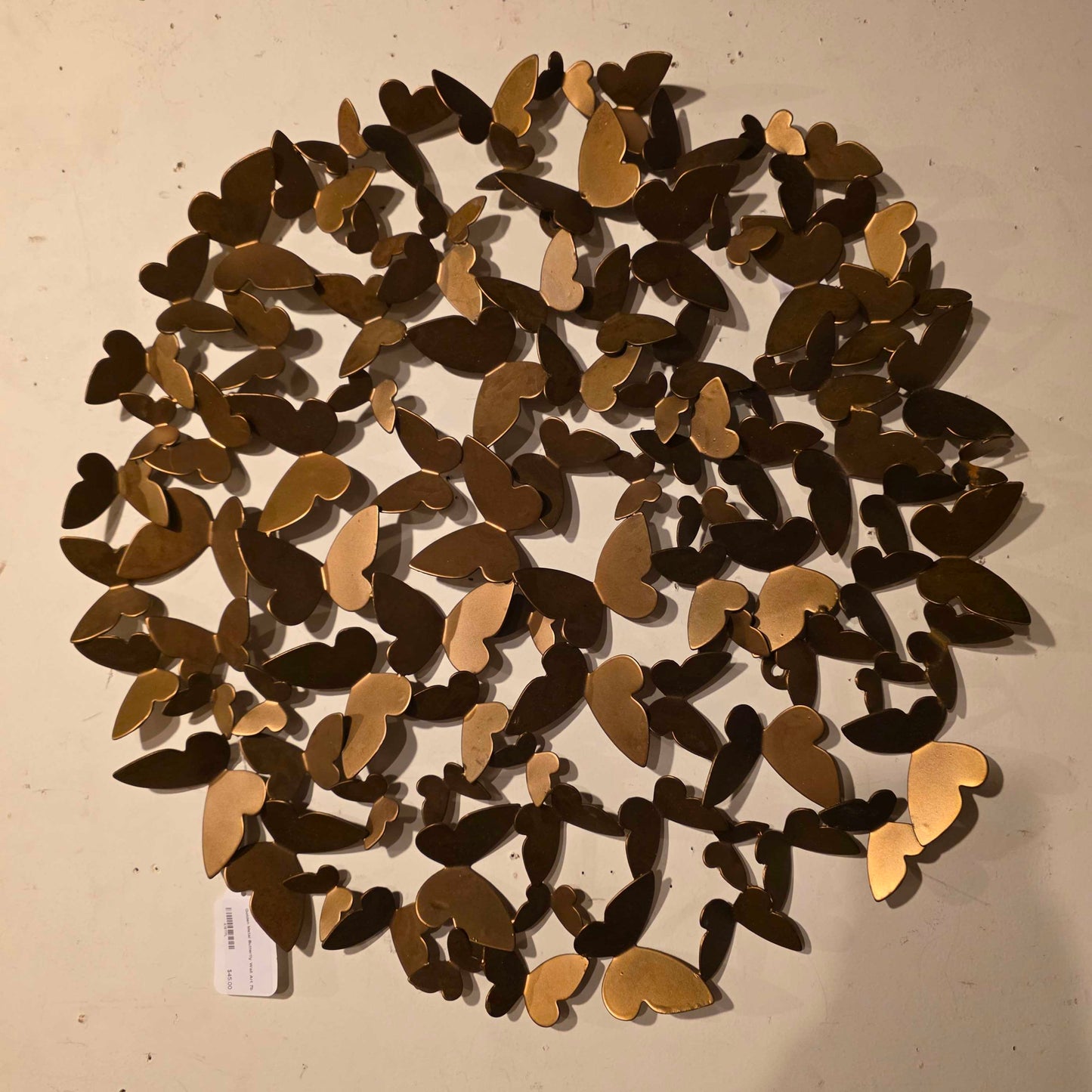 Golden Metal Butterfly Wall Art