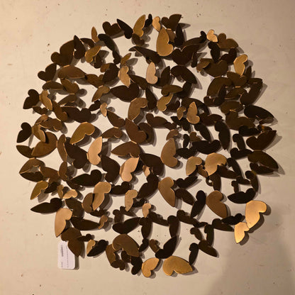 Golden Metal Butterfly Wall Art