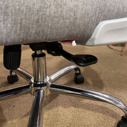Blue Mesh & White Rolling Office Chair