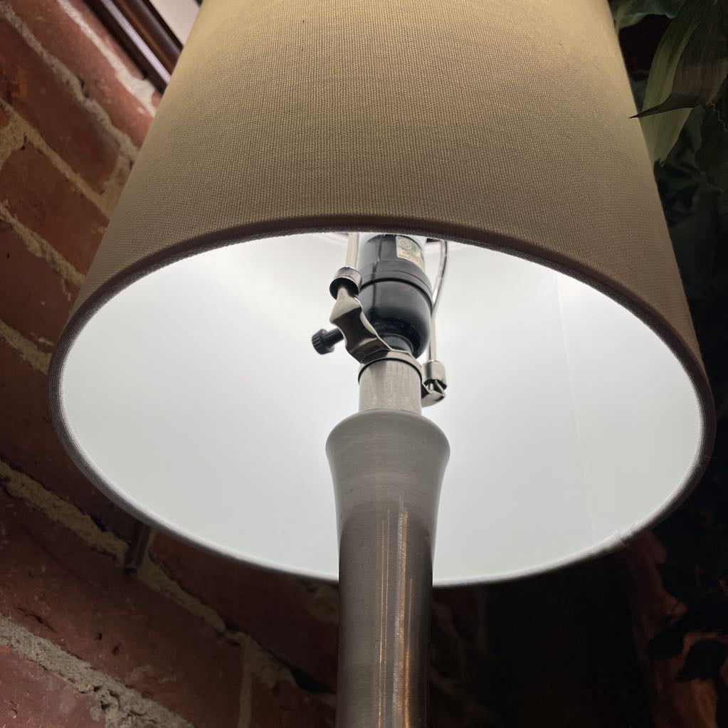 Brushed SS Lamp w/ Barrel Shade LAMPS