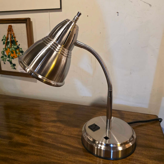Brushed SS Gooseneck Desk Lamp LAMPS