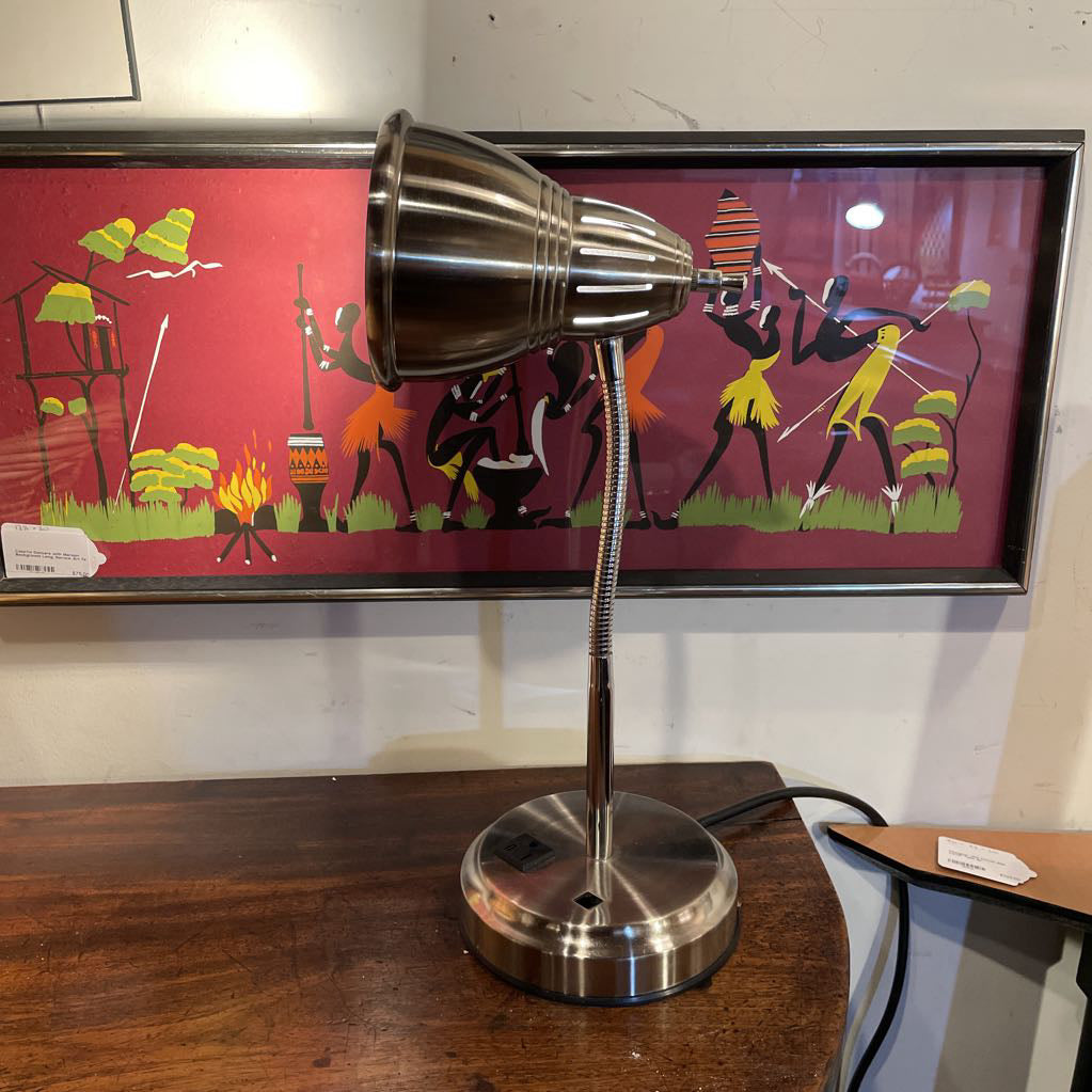 Brushed SS Gooseneck Desk Lamp
