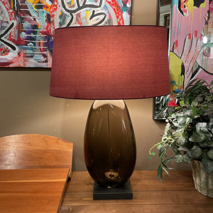Purple Shade Olive Base Table Lamp