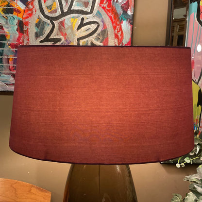 Purple Shade Olive Base Table Lamp