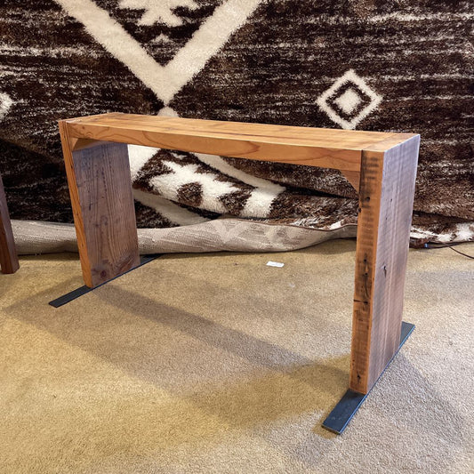 Custom Wood + Metal Entry Bench C ACCENT BENCHES