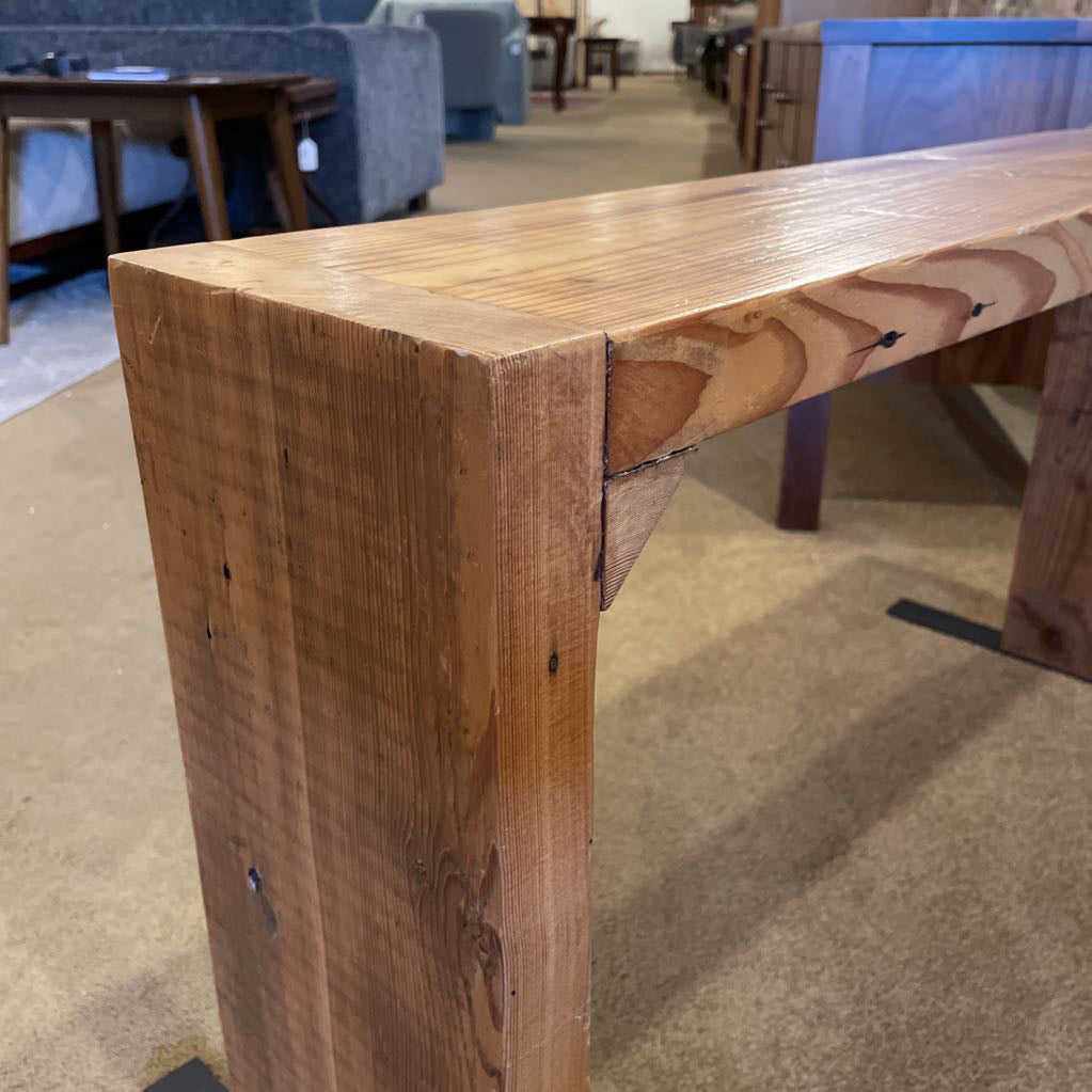 Custom Wood + Metal Entry Bench C ACCENT BENCHES