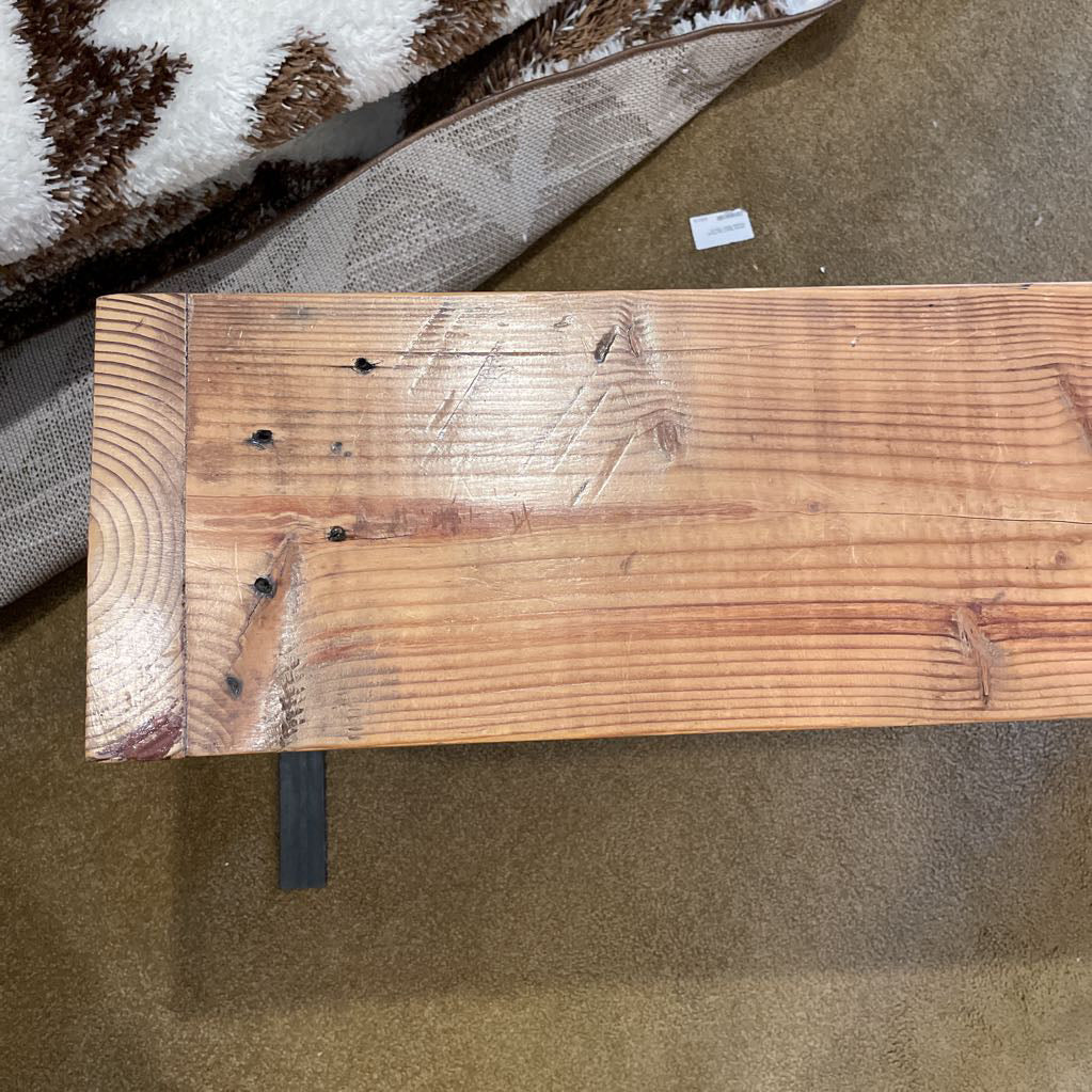 Custom Wood + Metal Entry Bench C ACCENT BENCHES