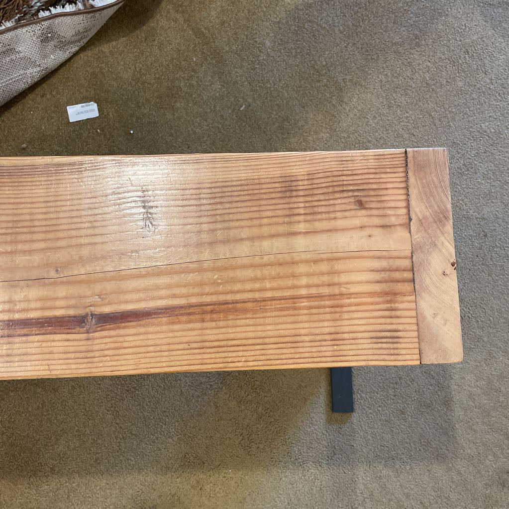 Custom Wood + Metal Entry Bench C ACCENT BENCHES