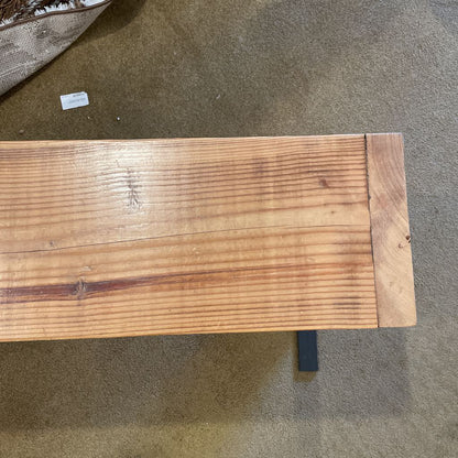 Custom Wood + Metal Entry Bench C ACCENT BENCHES