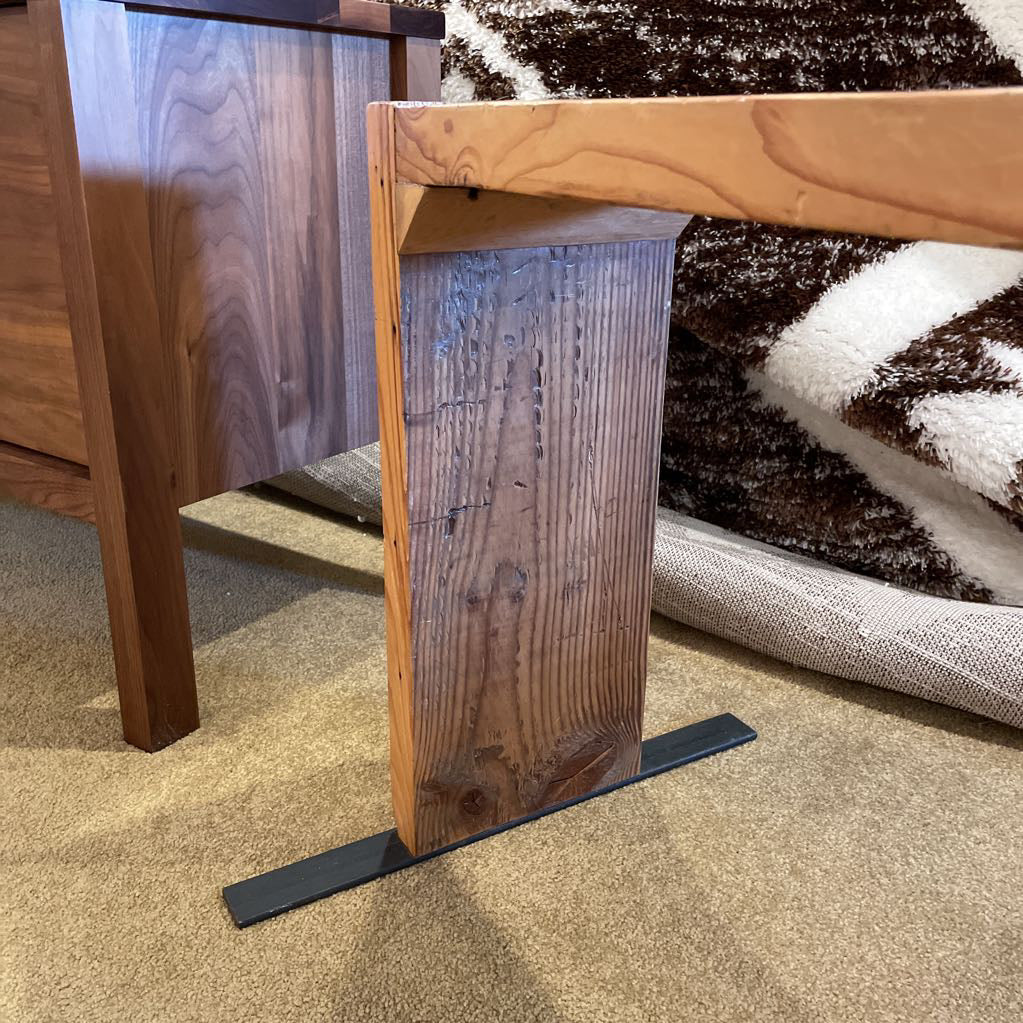 Custom Wood + Metal Entry Bench C ACCENT BENCHES
