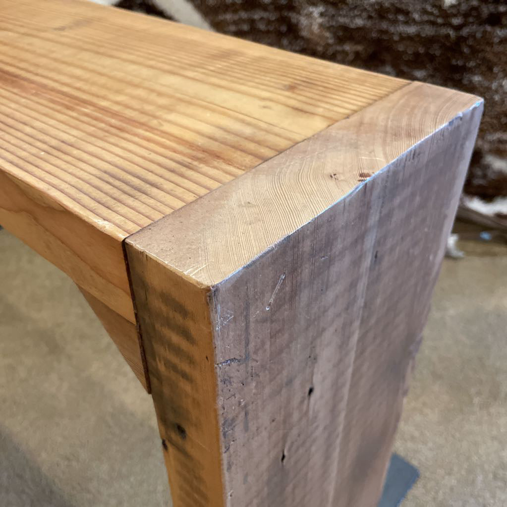 Custom Wood + Metal Entry Bench C ACCENT BENCHES