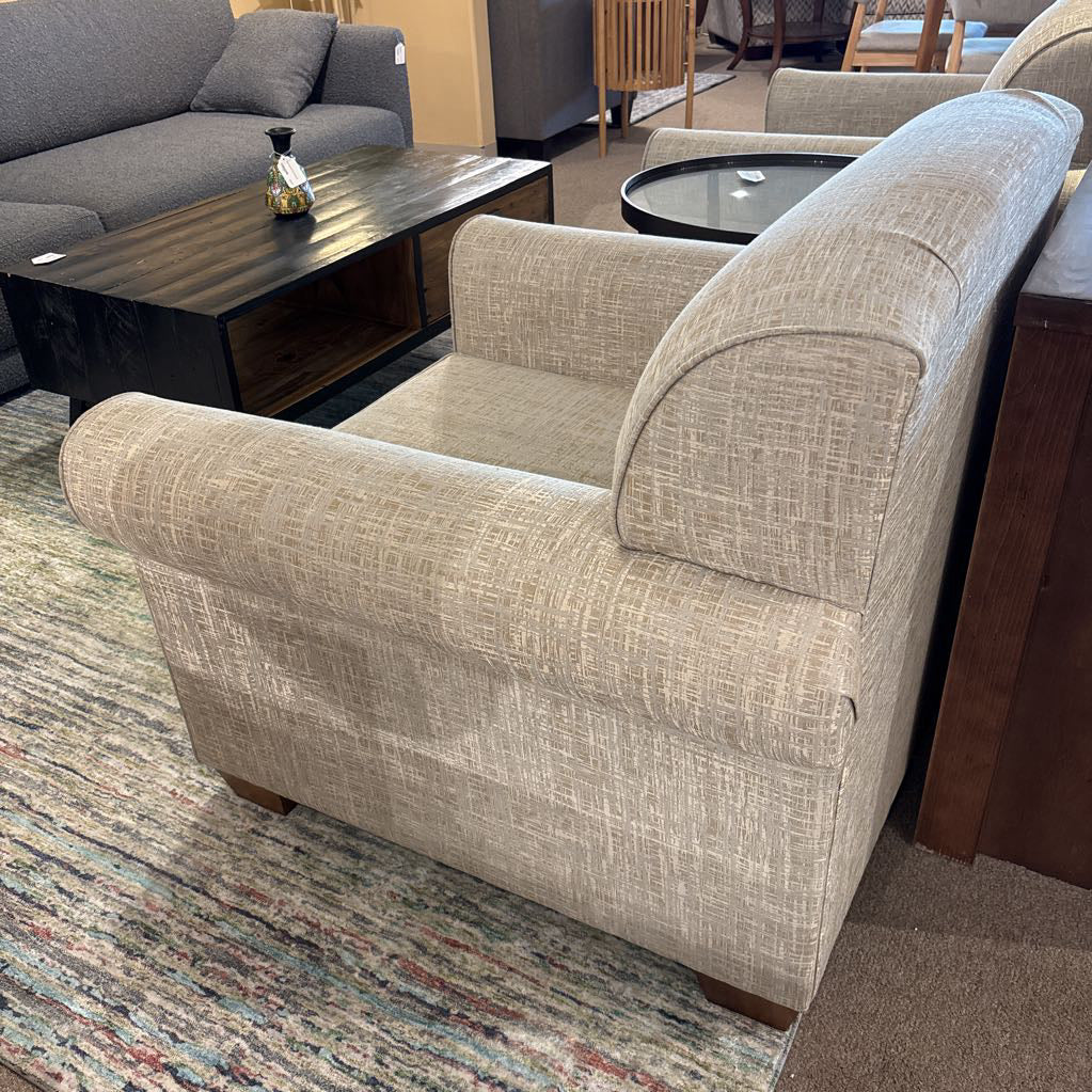Patterned Cream Accent Chair U ACCENT CHAIRS